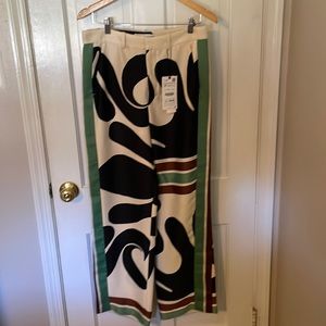 Zara wide leg print pant